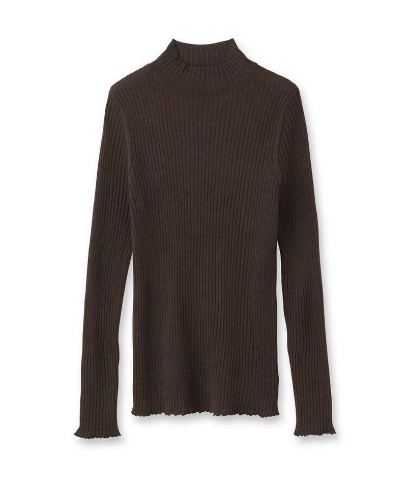 ◆Zegna Baruffa ハイネックリブニット