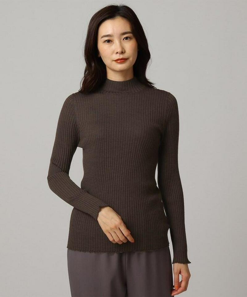 ◆Zegna Baruffa ハイネックリブニット