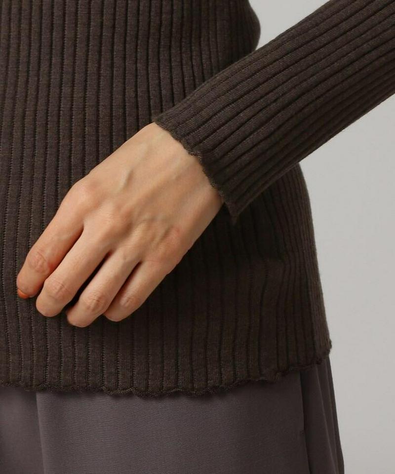 ◆Zegna Baruffa ハイネックリブニット