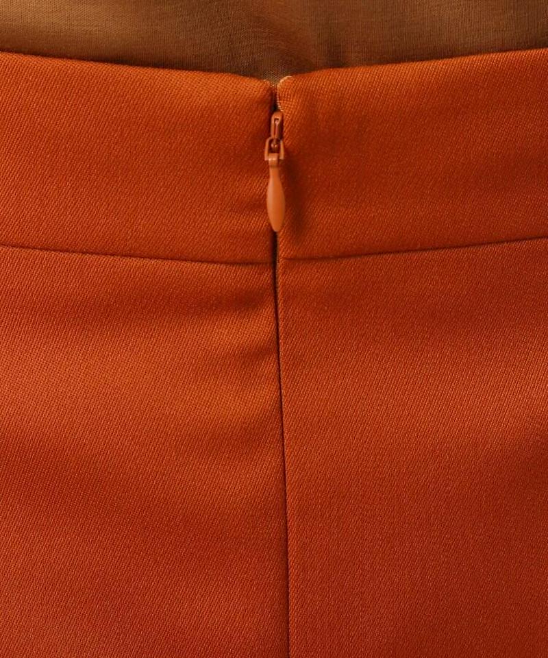 ウール混タックフレアスカート