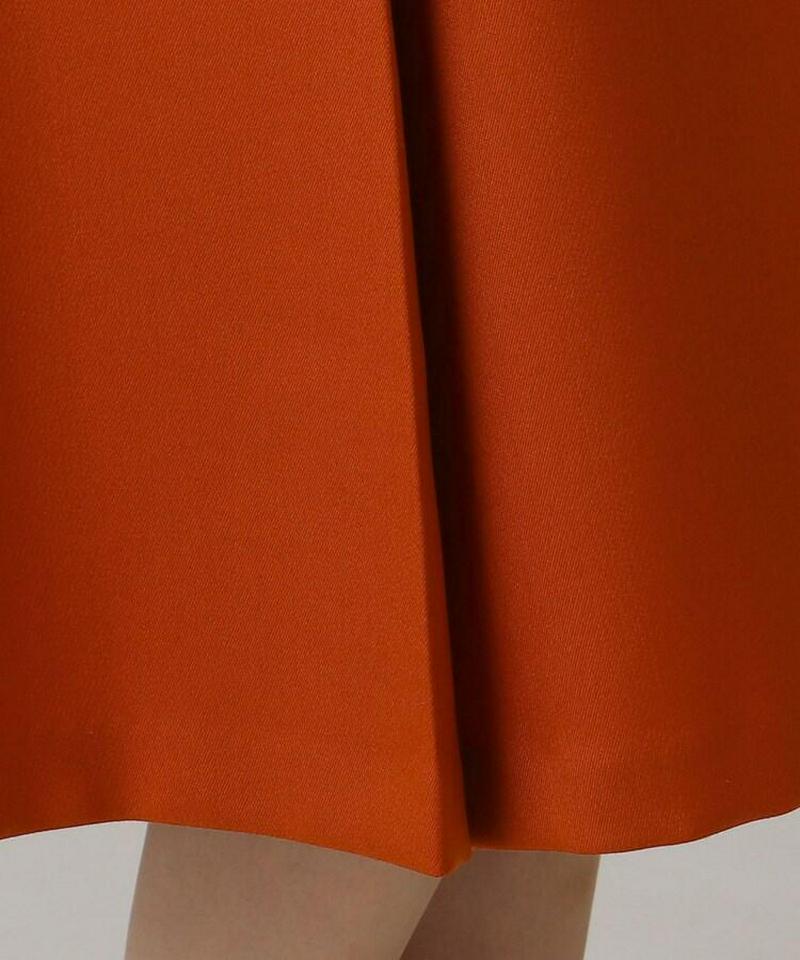 ウール混タックフレアスカート