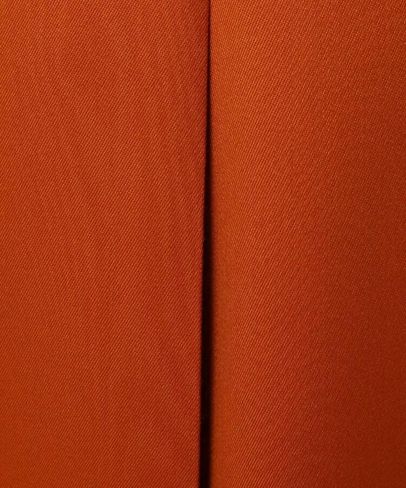 ウール混タックフレアスカート