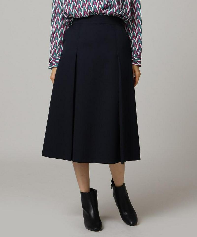 ウール混タックフレアスカート