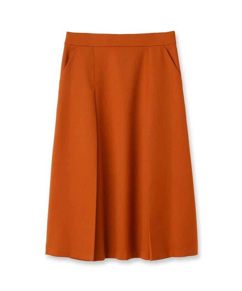 ウール混タックフレアスカート
