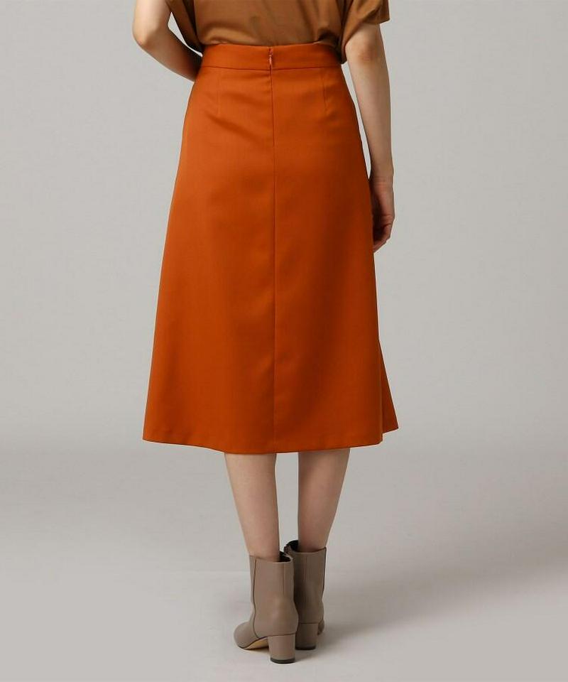 ウール混タックフレアスカート