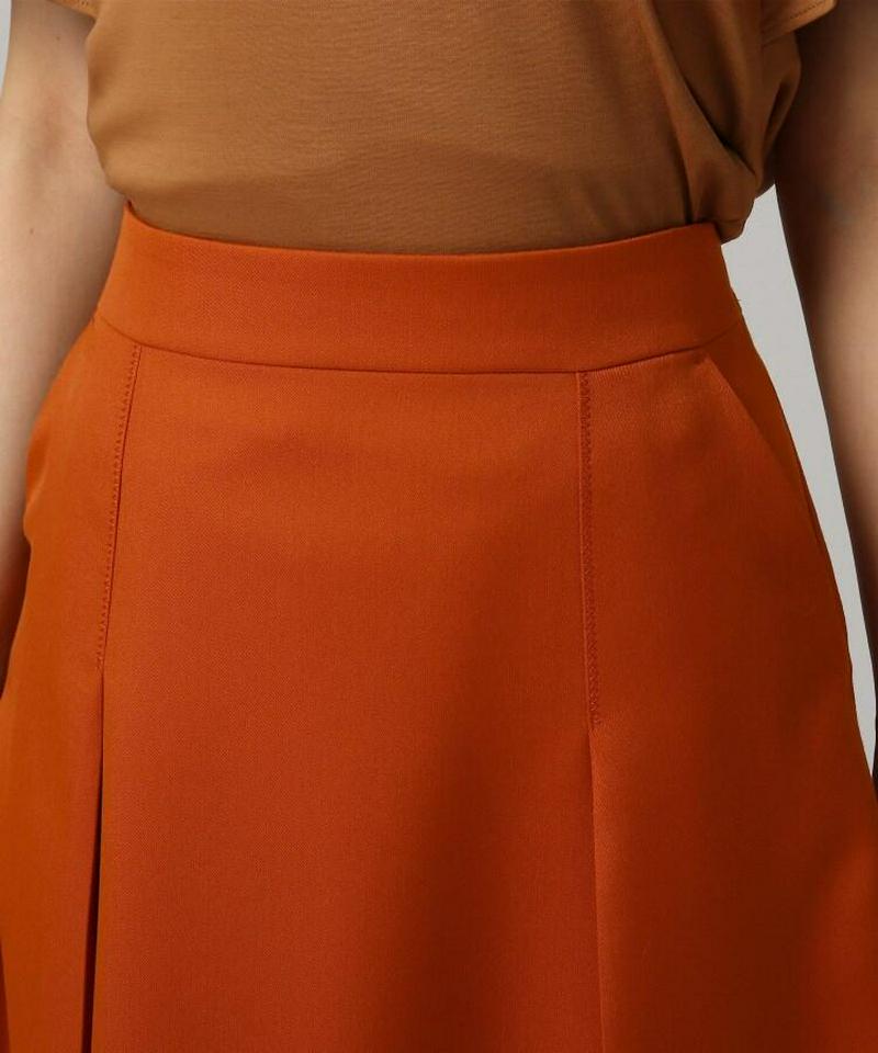 ウール混タックフレアスカート