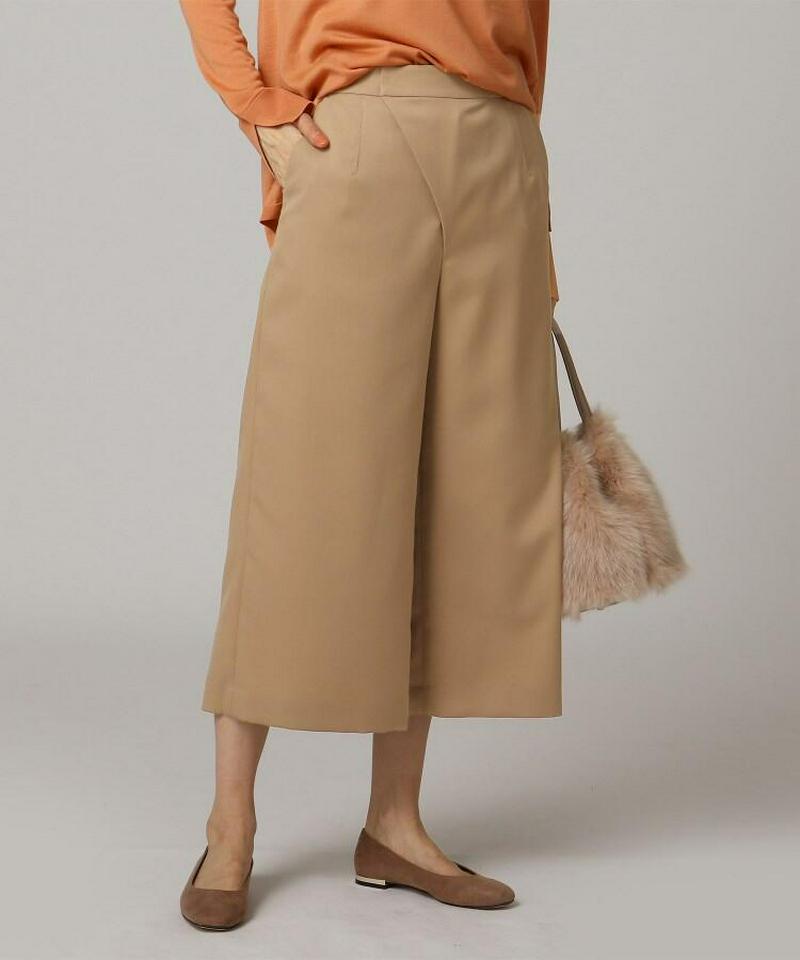 ウール混クロップドパンツ