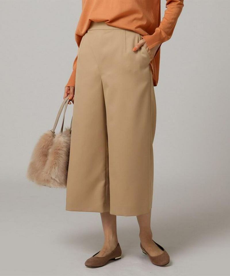 ウール混クロップドパンツ
