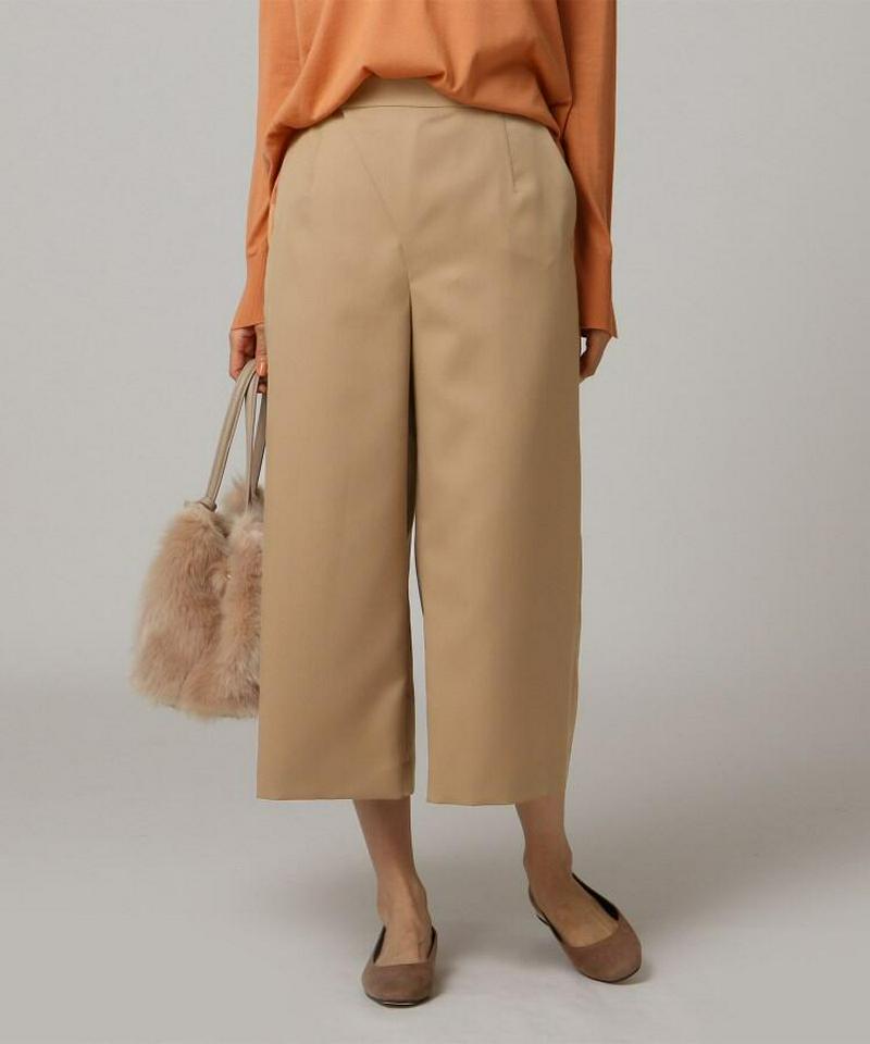 ウール混クロップドパンツ