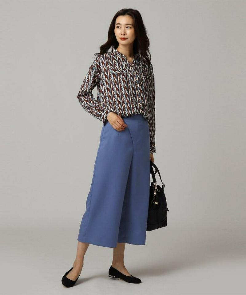 ウール混クロップドパンツ