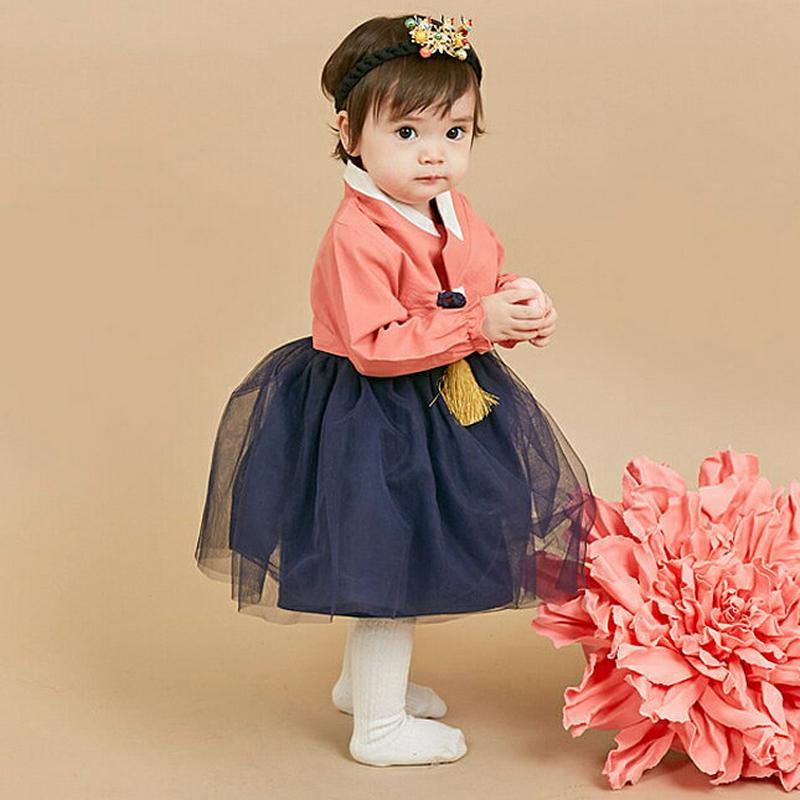 【送料無料】ノットタッセルトップ&ワンピ韓服SET・p005078 キッズ【0~2才】【set】【セットアップ セット setup 長袖 ロングワンピース シンプル タッセル 韓服 チマチョゴリ 女の子 ベビー プレゼント 韓国 韓国子供服 子供 こども 子供服 】【KIDS】