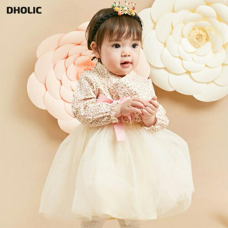 花柄リボンショートトップ&ワンピ韓服SET・p005087 キッズ【0~2才】【set】【セットアップ セット setup 長袖 ロングワンピース 花柄 韓服 チマチョゴリ ガーリー 女の子 ベビー プレゼント 韓国 韓国子供服 子供 こども 子供服 こども服】【KIDS】