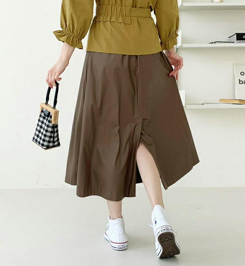 【新作10%OFF】レザー調フレアスカート・全3色・b60707 レディース【sk】【韓国 ファッション ボトムス スカート ロ