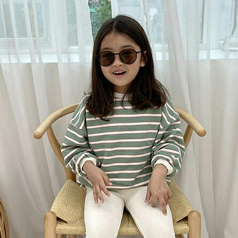 【新作10%OFF】ボーダースウェット・u05360 キッズ【3~8才】【tops】【トップス スウェット ボーダー ボーダー柄