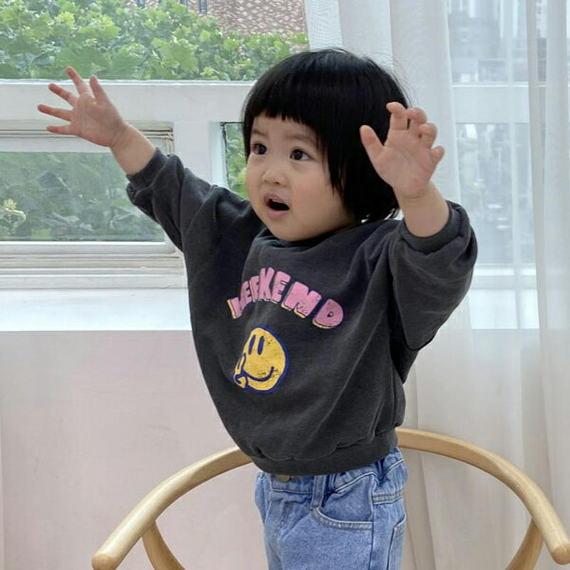 【新作10%OFF】スマイルピグメントスウェット・u05324 キッズ【3~8才】【tops】【トップス スウェット 長袖 スマ