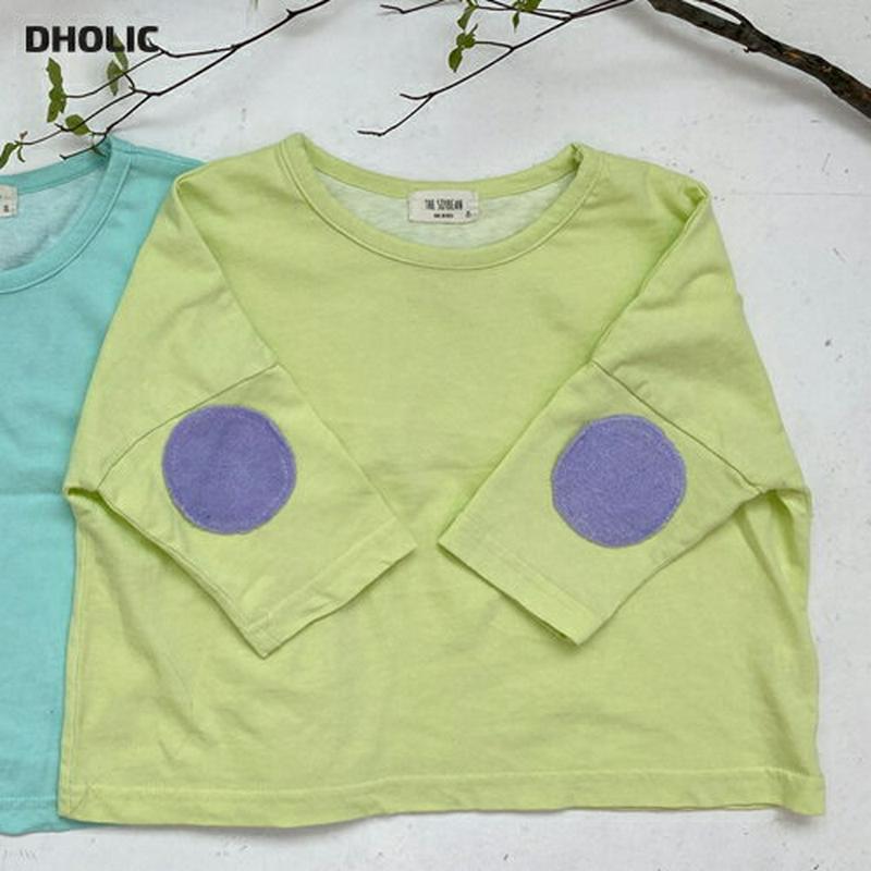 【新作10%OFF】カラーパッチTシャツ・u05334 キッズ【3~8才】【tops】【トップス Tシャツ 長袖 ロングスリーブ