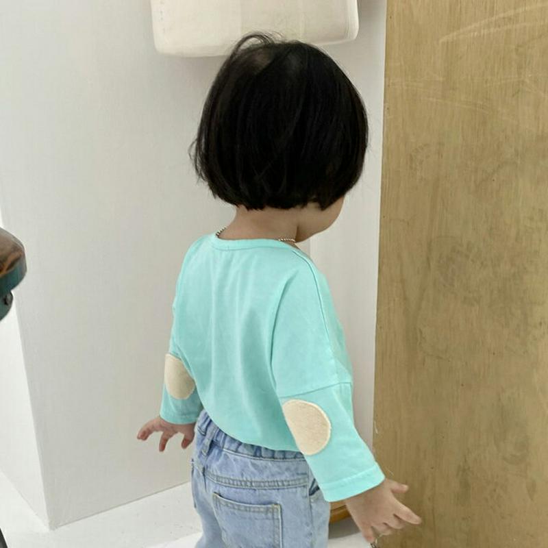 【新作10%OFF】カラーパッチTシャツ・u05334 キッズ【3~8才】【tops】【トップス Tシャツ 長袖 ロングスリーブ