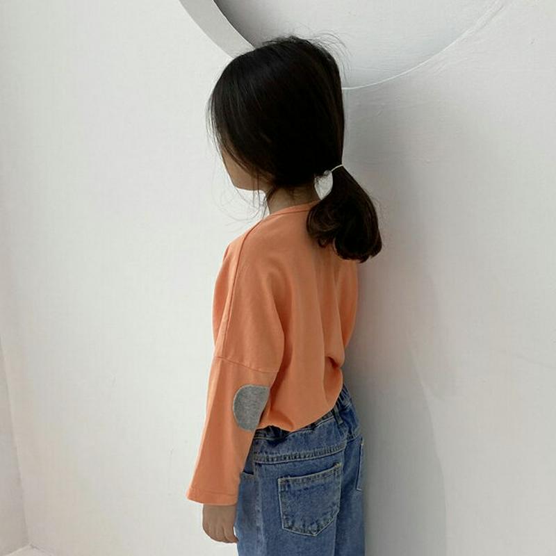 【新作10%OFF】カラーパッチTシャツ・u05334 キッズ【3~8才】【tops】【トップス Tシャツ 長袖 ロングスリーブ