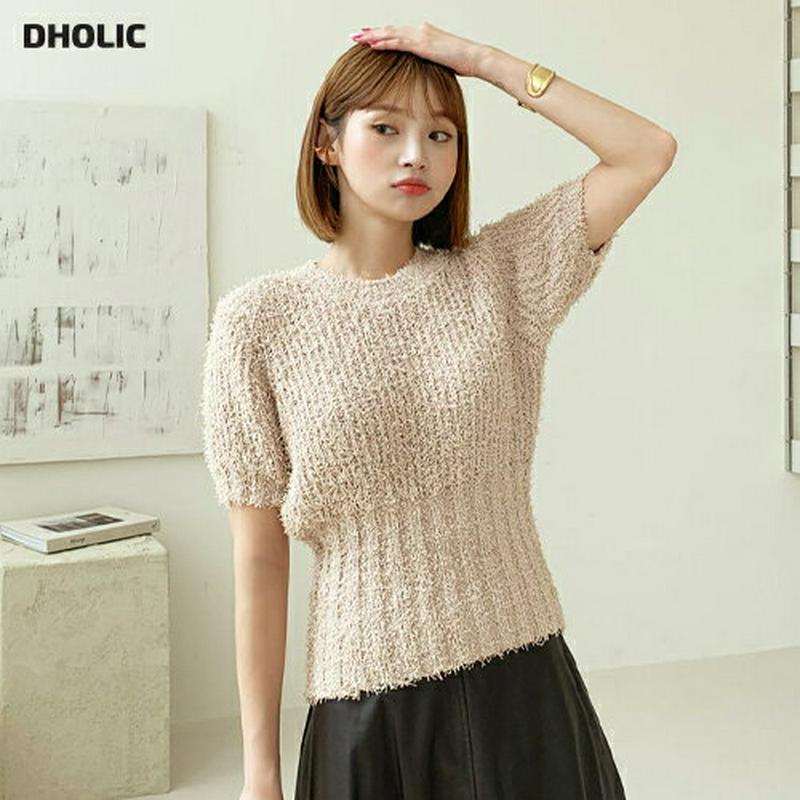 【新作10%OFF】リブヘムテクスチャーニット・全3色・t60689 レディース【tops】【韓国 ファッション トップス ニッ