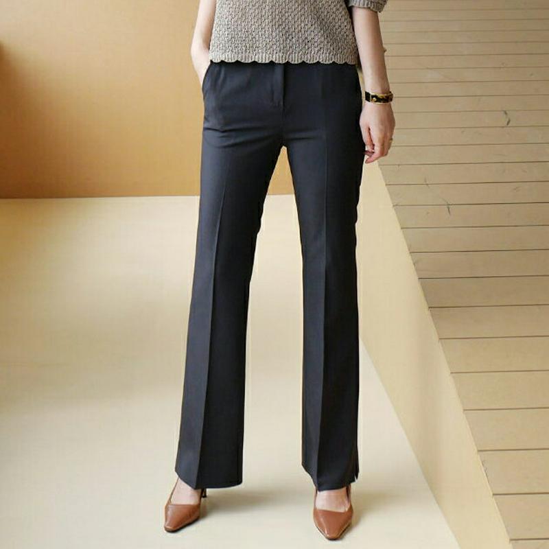 【新作10%OFF】スリットブーツカットスラックス・全3色・b63778 レディース【pt】【スラックス ロングパンツ パンツ 