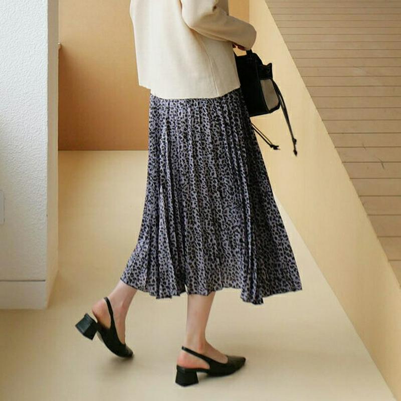 【新作10%OFF】プリーツレオパードスカート・全3色・b63780 レディース【sk】【スカート ロング ロングスカート プリ