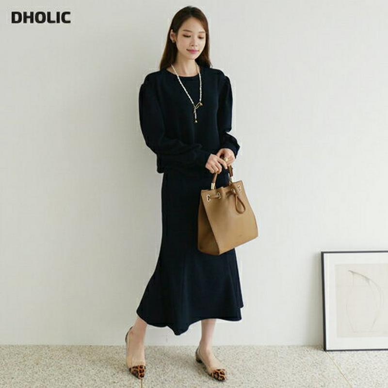 【新作10%OFF】パフTシャツ&マーメイドスカートSET・全3色・t63767 レディース【ops】【セットアップ setup