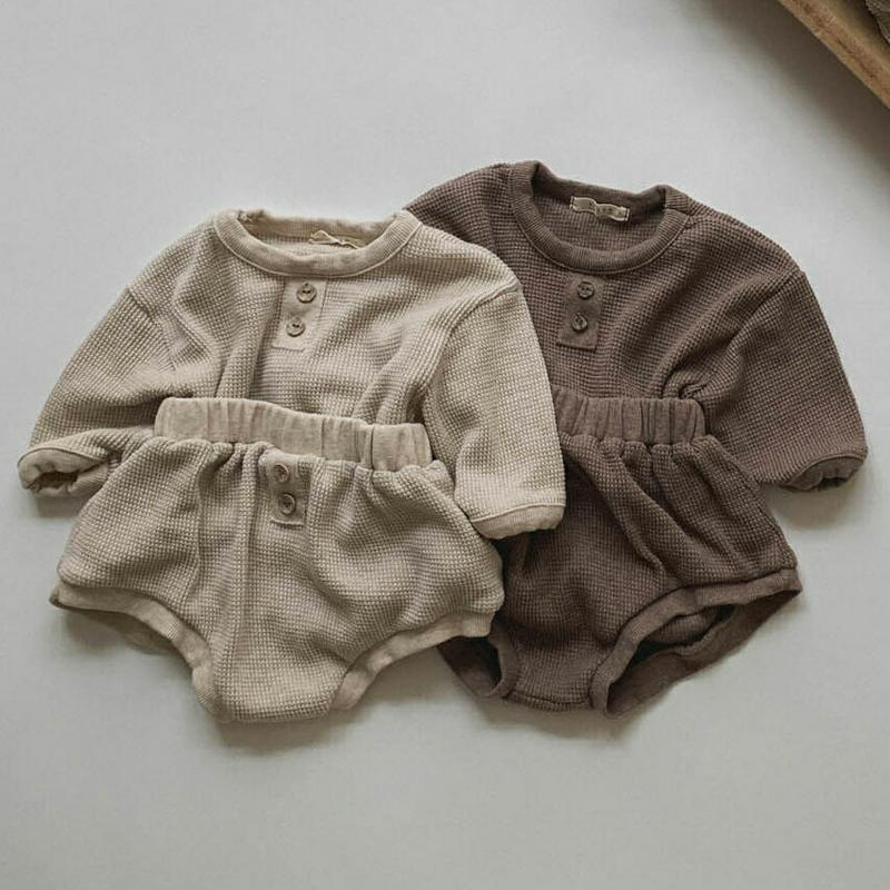 【新作10%OFF】ボタンポイントTシャツ&ブルマパンツSET・u05202 キッズ【0~2才】【set】【セットアップ セット