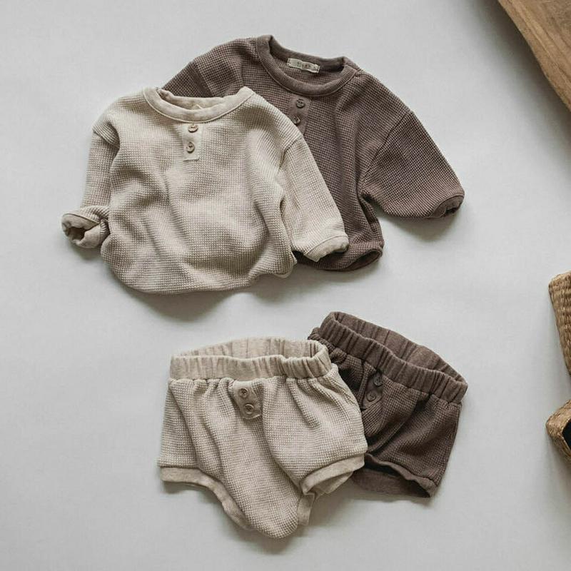 【新作10%OFF】ボタンポイントTシャツ&ブルマパンツSET・u05202 キッズ【0~2才】【set】【セットアップ セット