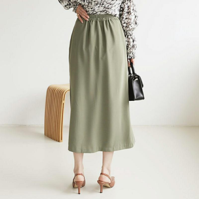 ダブルスリットスカート・全3色・b63849 レディース【sk】【スカート ロング ロングスカート スリット 単色 無地 シンプ