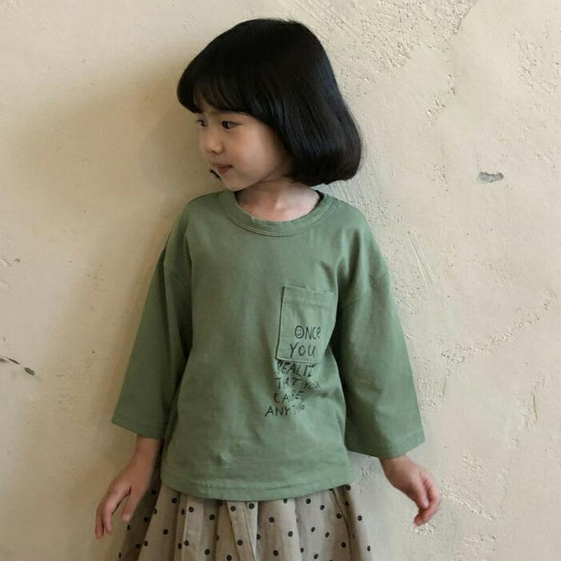 ONCEレタリングポケットTシャツ・u05269 キッズ【3~8才】【tops】【トップス Tシャツ ロングスリーブ 長袖 ラウ
