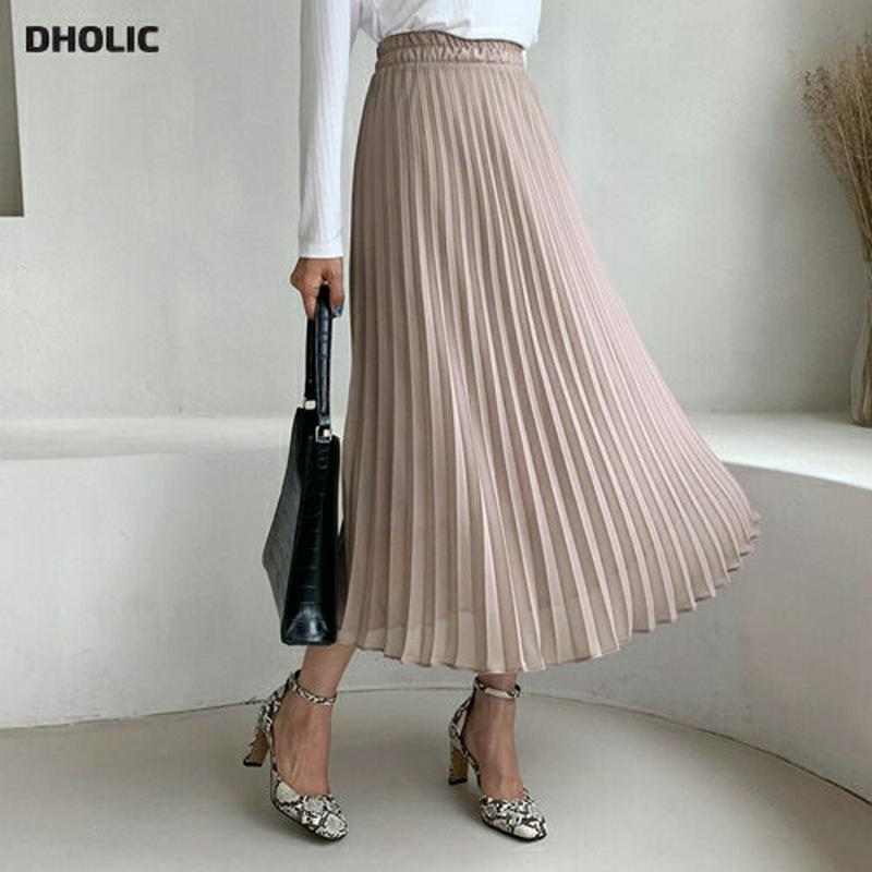 シフォンプリーツスカート・全4色・t60862 レディース【sk】【韓国 ファッション ボトムス スカート ロング丈 ロングスカ