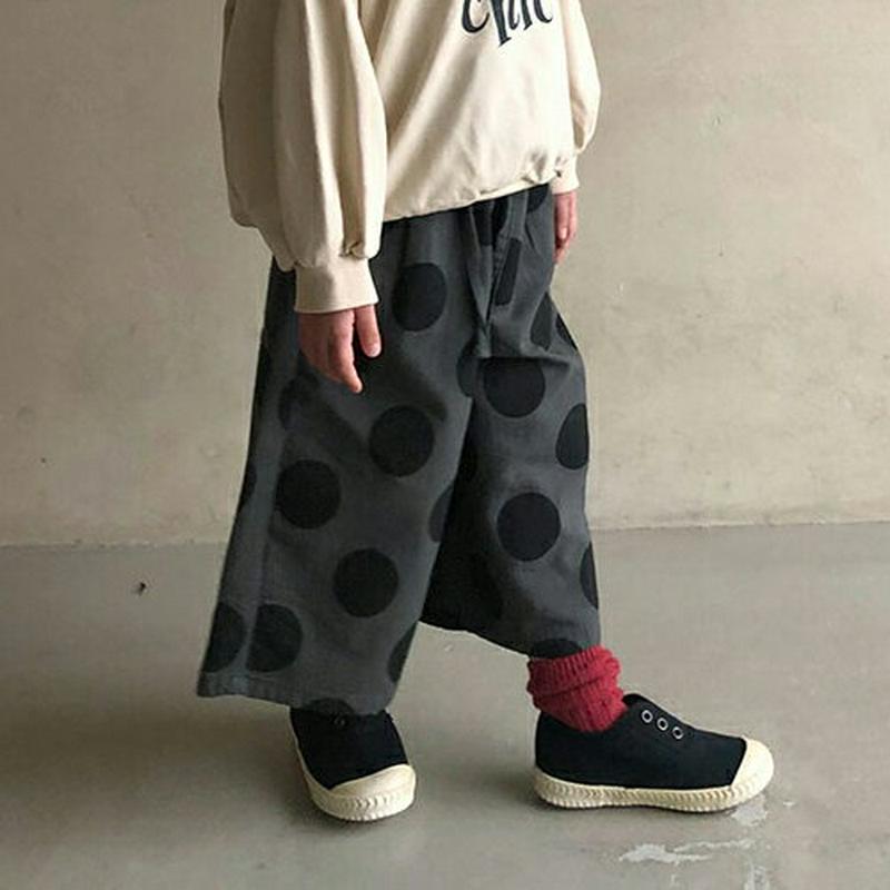ウエストリボンドットパンツ・u05284 キッズ【3~8才】【pt】【ボトムズ パンツ ズボン ロングパンツ 長ズボン ワイド 