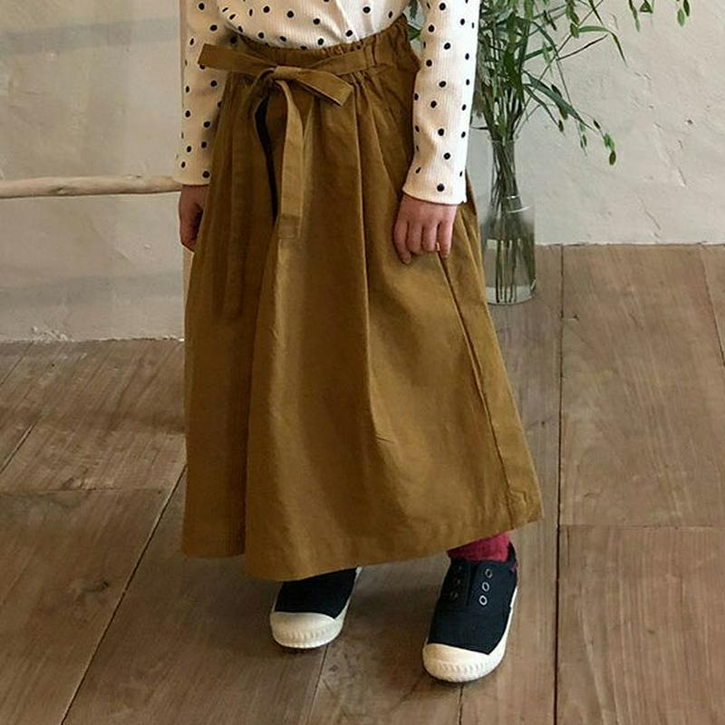 ウエストリボンワイドパンツ・u05287 キッズ【3~8才】【pt】【ボトムズ パンツ ズボン ロングパンツ 長ズボン ワイド 