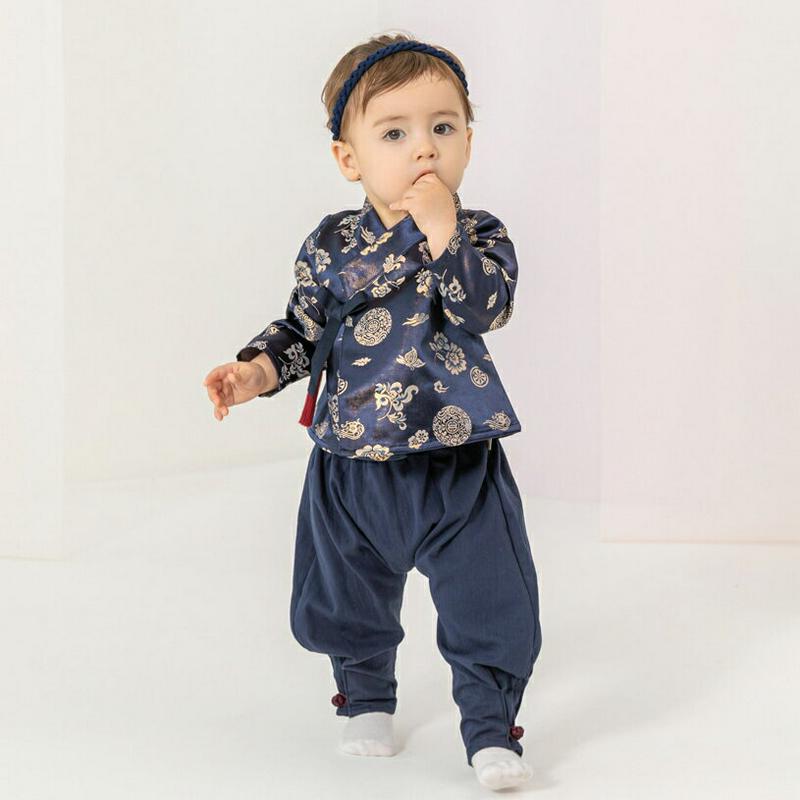 リボンタッセルパンツ韓服SET・p005122 キッズ【0~2才】【set】【セットアップ セット setup タッセル リボン 長袖 長ズボン パンツ 韓服 パジチョゴリ 上品 男の子 ベビー プレゼント 韓国 韓国子供服 子供 こども 子供服 こども服】【KIDS】