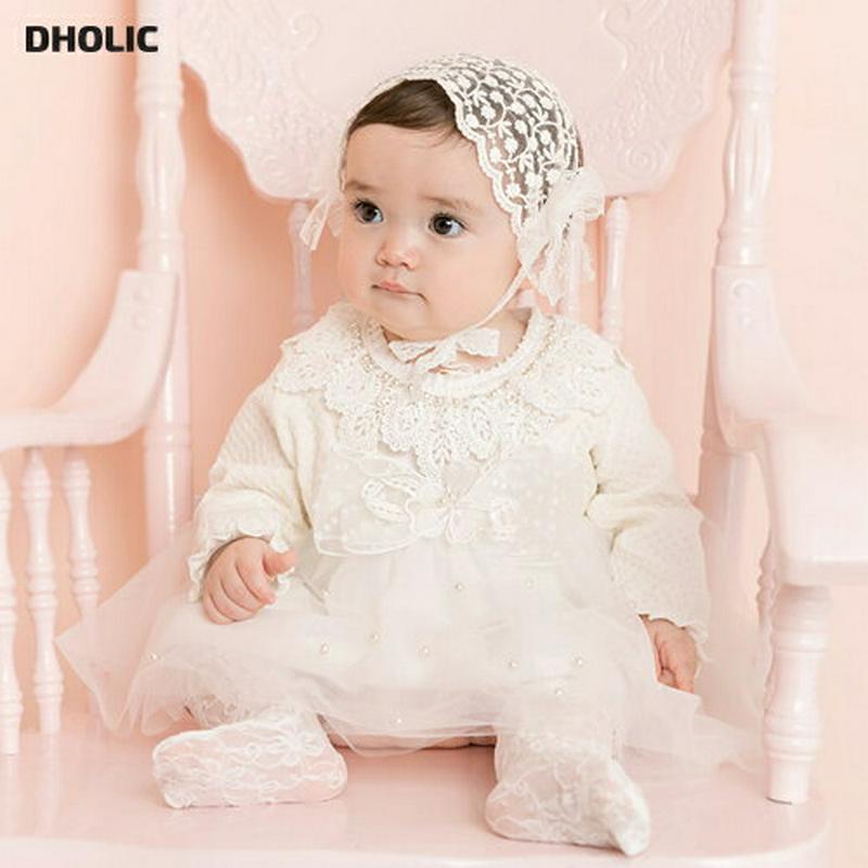 【送料無料】パールポイントワンピース3SET・p001279 キッズ【0~2才】【ops】【ワンピース 長袖 ロング丈 ミディ丈 パール ガーリー ベビー 上品 かわいい 女の子 韓国 韓国子供服 子供 こども 子供服 こども服】【KIDS】