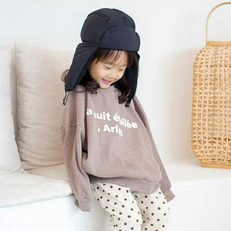 【新作10%OFF】レタリングワッフルスウェット・u05126 キッズ【3~8才】【tops】【トップス スウェット レタリング