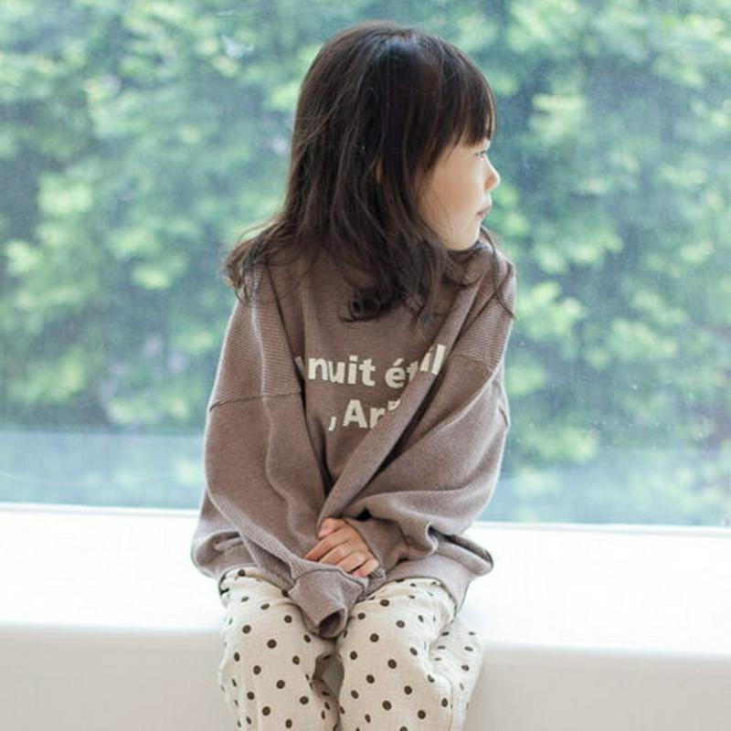 【新作10%OFF】レタリングワッフルスウェット・u05126 キッズ【3~8才】【tops】【トップス スウェット レタリング