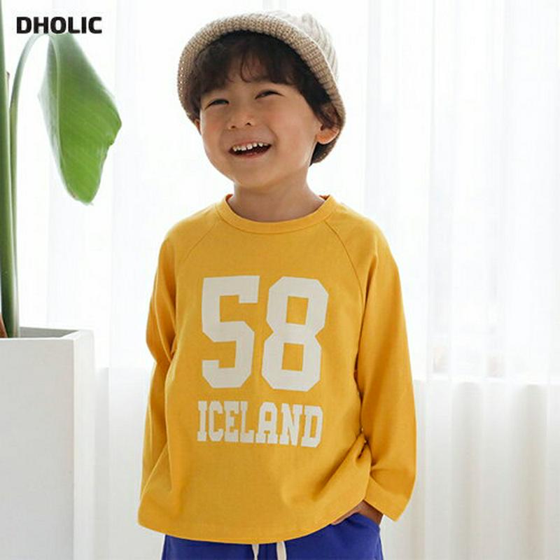 【新作10%OFF】58ナンバーラグランTシャツ・u05225 キッズ【3~8才】【tops】【トップス Tシャツ ラグラン 長