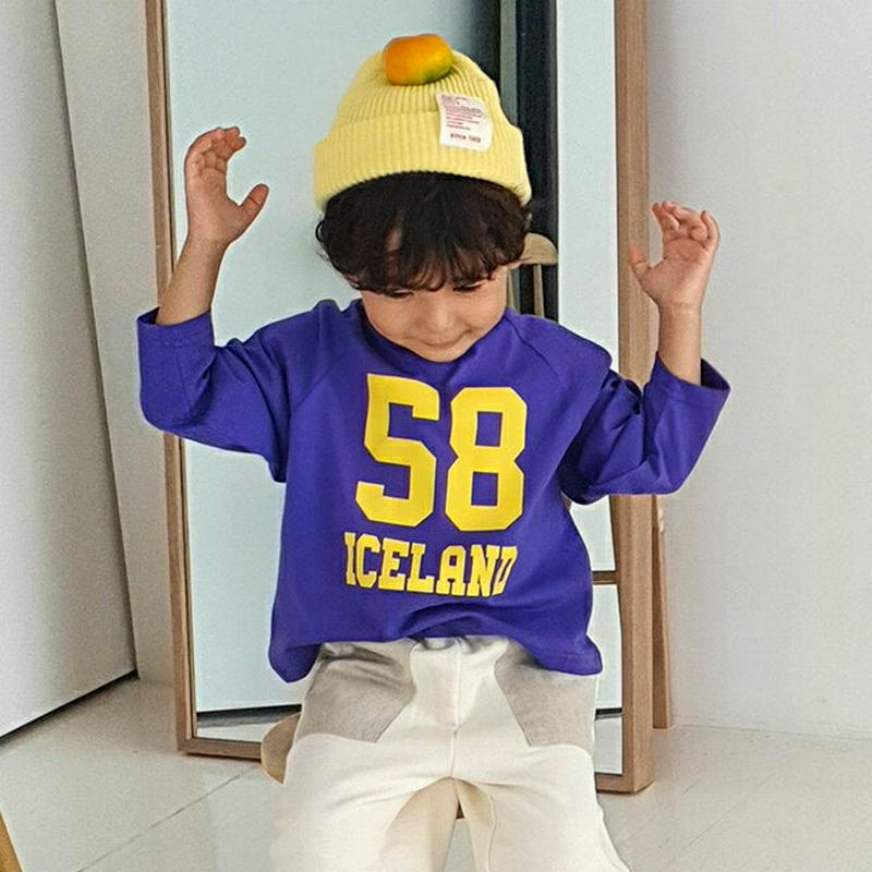 【新作10%OFF】58ナンバーラグランTシャツ・u05225 キッズ【3~8才】【tops】【トップス Tシャツ ラグラン 長