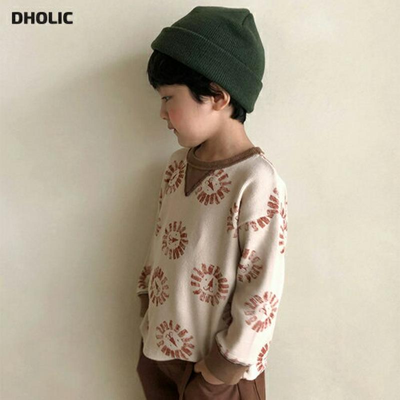 【新作10%OFF】lionスウェット・u05237 キッズ【3~8才】【tops】【トップス スウェット ライオン 動物 プリ