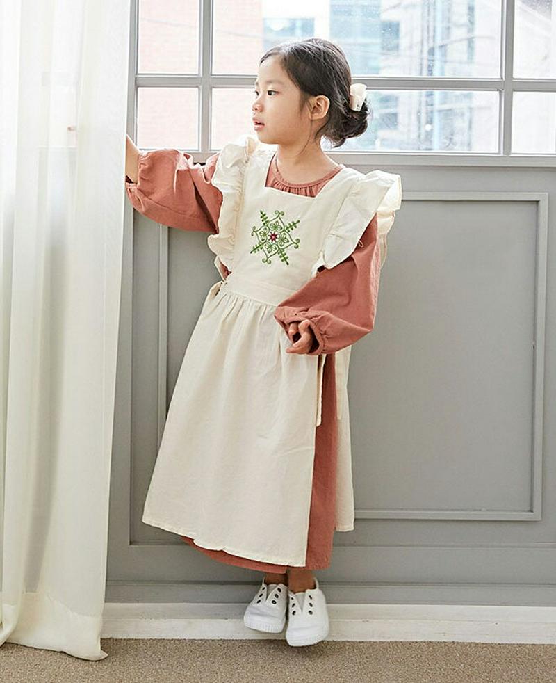 【新作10%OFF】刺繍フリルスリーブレスワンピース・u05271 キッズ【3~8才】【ops】【ワンピース ロングワンピース 