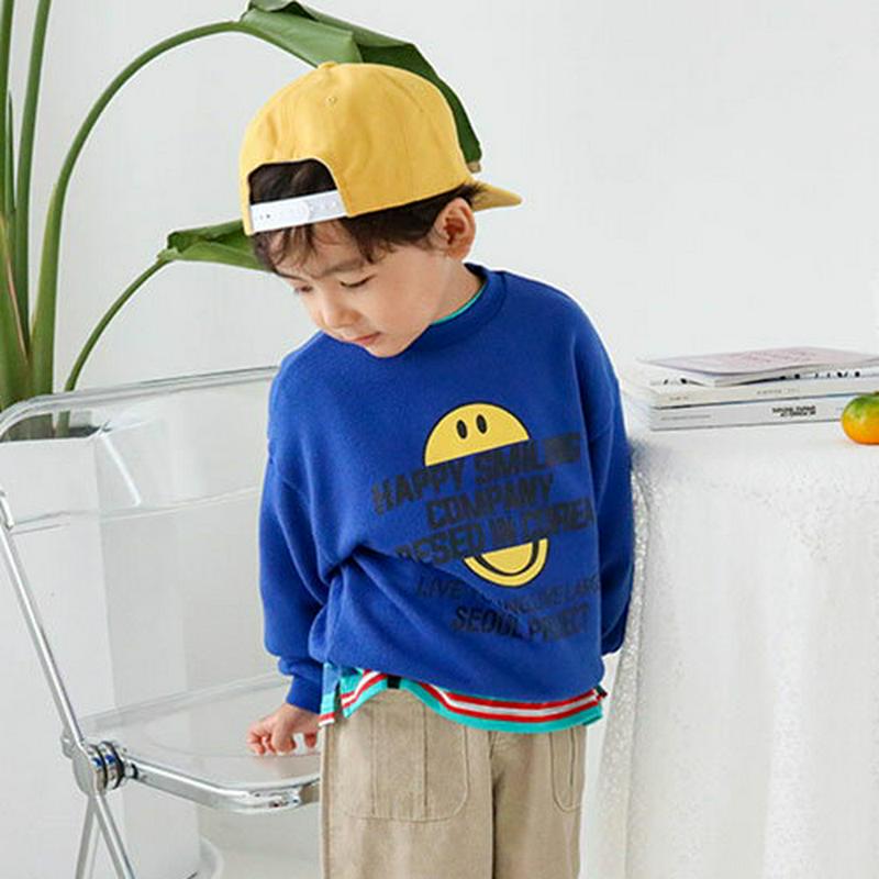 【新作10%OFF】スマイルレタリングスウェット・u05224 キッズ【3~8才】【tops】【トップス スウェット レタリング