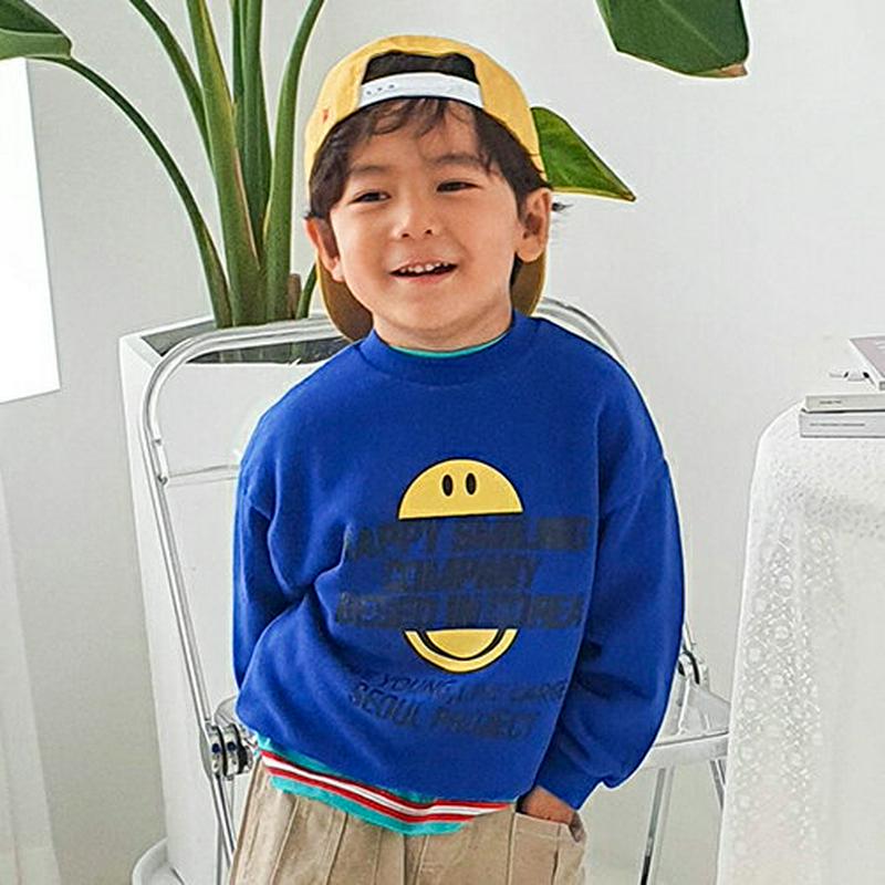 【新作10%OFF】スマイルレタリングスウェット・u05224 キッズ【3~8才】【tops】【トップス スウェット レタリング