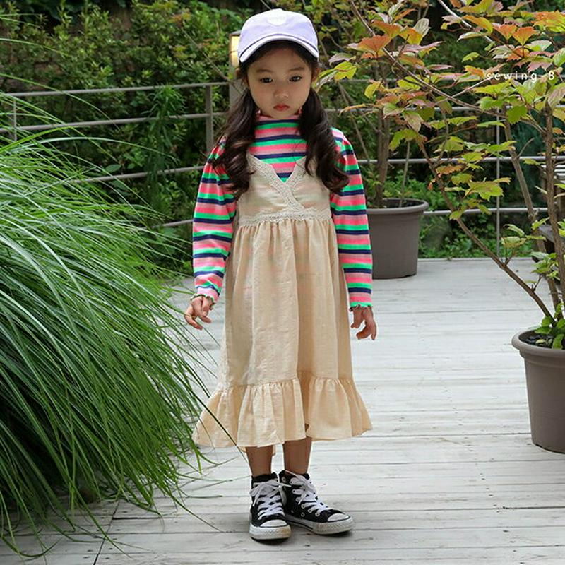 【新作10%OFF】レーストリムビスチェワンピース・u05235 キッズ【3~8才】【ops】【ワンピース ロングワンピース ビ