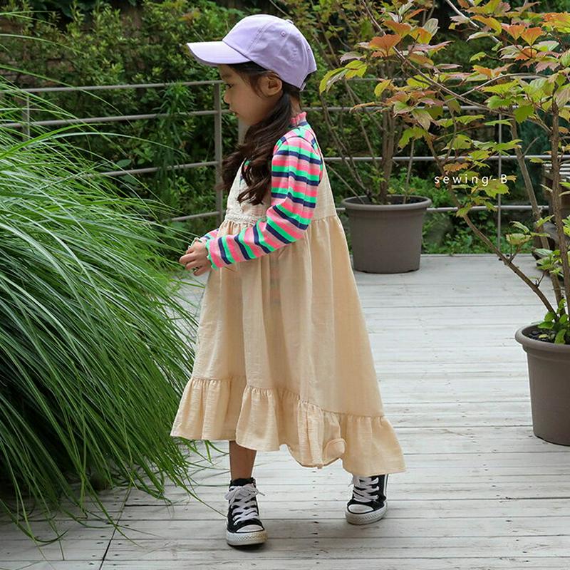 【新作10%OFF】レーストリムビスチェワンピース・u05235 キッズ【3~8才】【ops】【ワンピース ロングワンピース ビ