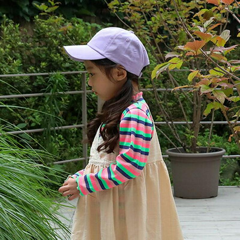 【新作10%OFF】パフスリーブボーダーTシャツ・u05229 キッズ【3~8才】【tops】【トップス Tシャツ 長袖 パフス