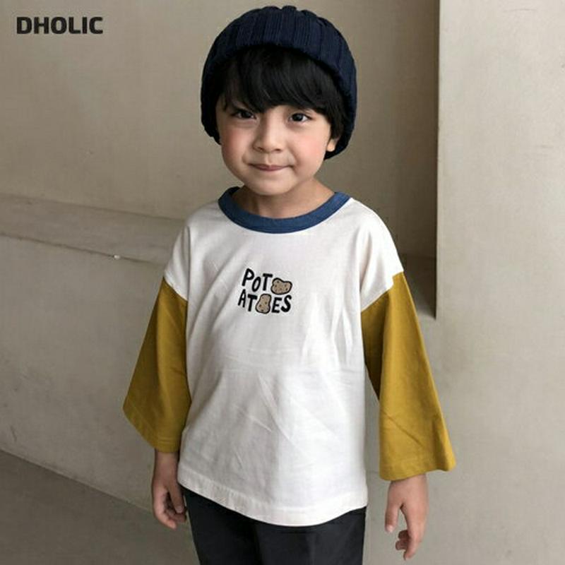 【新作10%OFF】PotatoラグランスリーブTシャツ・u05262 キッズ【3~8才】【tops】【トップス Tシャツ ラグ