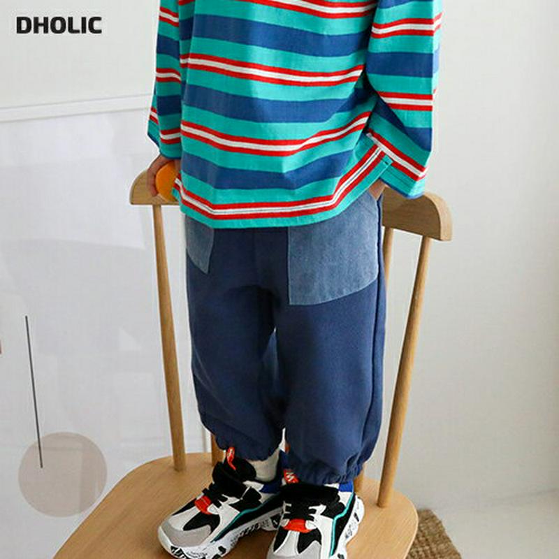 【新作10%OFF】配色ポケットパンツ・u05236 キッズ【3~8才】【pt】【ボトムズ パンツ ズボン 配色 ポケット ロン
