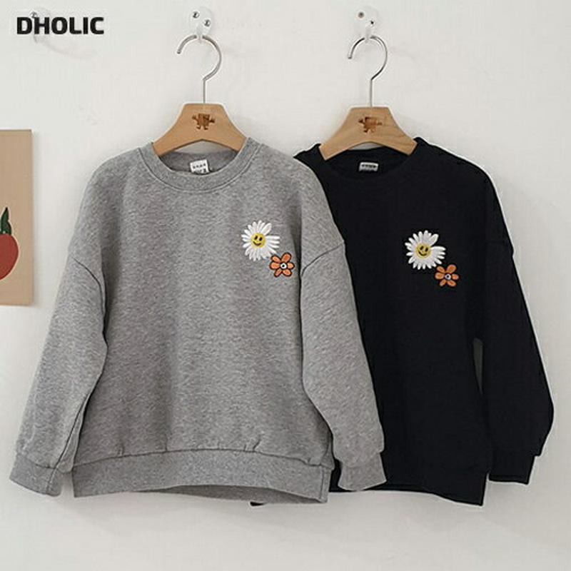【新作10%OFF】フラワー刺繍スウェット・u05264 キッズ【3~8才】【tops】【トップス フラワー 刺繍 スウェット 