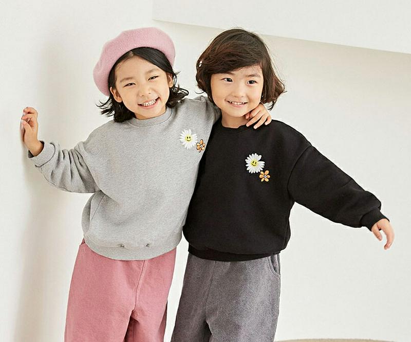 【新作10%OFF】フラワー刺繍スウェット・u05264 キッズ【3~8才】【tops】【トップス フラワー 刺繍 スウェット 